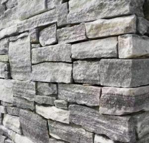 China Exterior Cloudy Gray Quartzite Stack Ledge Stone factory