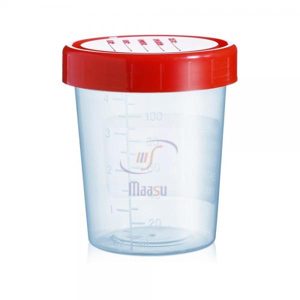 China Sterile Plastic Urine Sample Container 40ml With Mouth On Cap factory