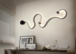 PMMA Silica Gel Lampshade 110v 240v Led Wave Modern Wall Light
