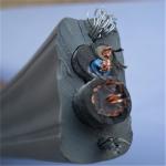 Shielded Flat Travel Cable 64cores with Coaxial Cable