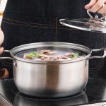 Kitchen Household Stainless Steel 3 Piece Pot And Pan Set Suit Ollas Cookware