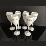 Eco Friendly Dual Color Plastic Wine Champagne Glasses For Wine Outdoor Event