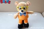 Custom Mascot Bear Toy Stuffed Bear Animal With Glass