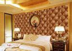 Concise Diamond Printing Inmitation Leather Wall Coverings Moisture Resistant