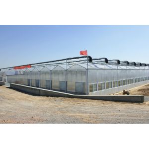 China Stable Structure Galvanized Steel Greenhouse Single / Double Layer Available on sale
