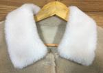 Fashionable Faux Shearling Fur Coat Winter Beige Fur Leather Jacket Womens