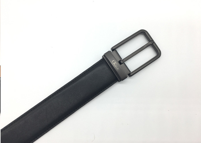 Soft Black Cowhide 35mm Mens Leather Dress Belt