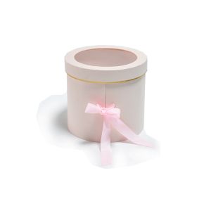China Luxury Pink Flower 1500gsm Paper Tube Packaging Boxes With Lid on sale