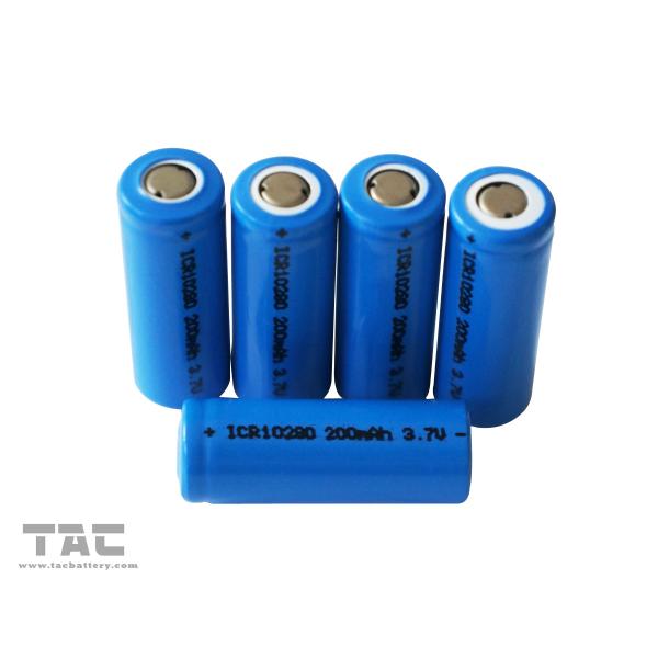 ICR10280 Lithium Ion Cylindrical Battery 3.7V 200mAh Long Cycle Life