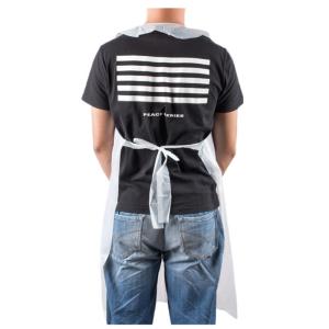 China Lightweight Disposable CPE Plastic Aprons , Sleeveless Plastic Kitchen Aprons factory
