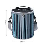 Barrel Shape Polyester Insulated Tote Lunch Bag