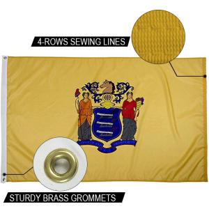 China Acid Digital Printing State Of New Jersey Flag 3x5 Ft Outdoor Heavy Duty Dupont Nylon factory