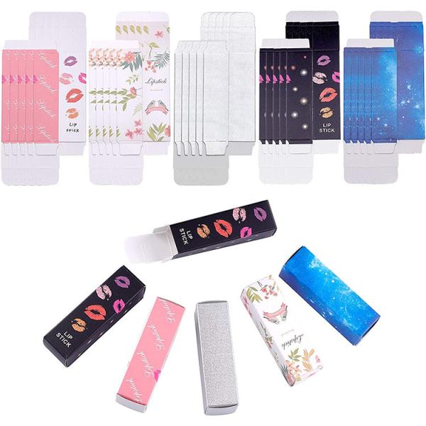 China Logo Custom Logo Diy Lipstick Boxes Reusable Lipgloss Storage Tube Paper Cosmetic Box factory