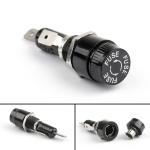 R3-14C H3-14 Single Pole Mini Fuse Holder Bayonet Cap 10A 250 VAC .250 Inch Male