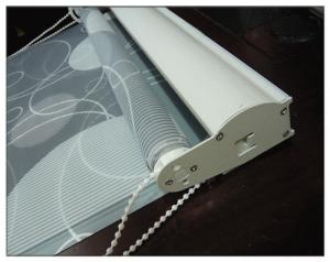 China Flower Double Fabric Roller Blind, Indoor Windows Shades Blinds factory