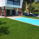 3 Tones Green Color Artificial Turf Grass Landscaping PE Synthetic Turf