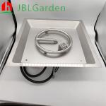Silver Stainless Steel Square Fire Pit Burner Pre Rusted