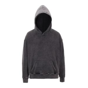 China Retro Custom Acid Wash Thick Oversized Hoodie Regular Sleeve Lightweight For Men factory
