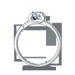 White Moissanite Diamond Minimalist Custom Sytle Wedding Ring For Women