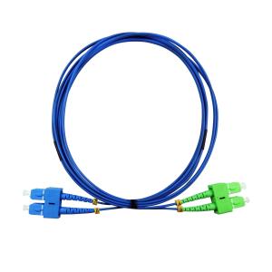 China ISO 9001 0.3dB IL Fiber Optic Patch Cord SC UPC To SC APC Single Mode Duplex factory