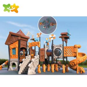 China Children Outdoor Playground Amusement Park Plastic Slide Play Equipment factory