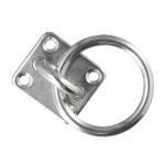 Stainless Steel Round Ring Diamond Pad Eye Plate Rigging Hardware Zinc Plated
