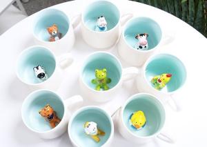 China 13.5x8.5x8cm Single Layer 3D Plain Porcelain Mugs factory