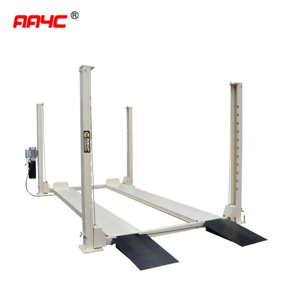 China 4 Columns Car Vehicle Lift Movable 4 Post Lift 7700lbs With Movable Kit Car Parking Lift Auto Storage System 3.5T factory