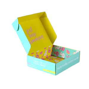 China Recyclable Glossy Shipping Paper Box For Tailored Dress Colorful Luxury Express Mailer factory