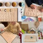 Double-sided Letter Tracking Board,Wooden Alphabet Tracing Board from Montessori