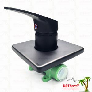 China Three-way Square Panel Ppr Black Plated Mixer Shower Valve Mixing Valve factory