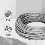 304/316 7X7 Stainless Steel Wire Cable Used In Galvanized Aircraft Cable With