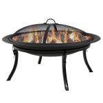 Outdoor Patio Backyard Garden Bonfire Camping Round Metal Fire Pit Bowl with