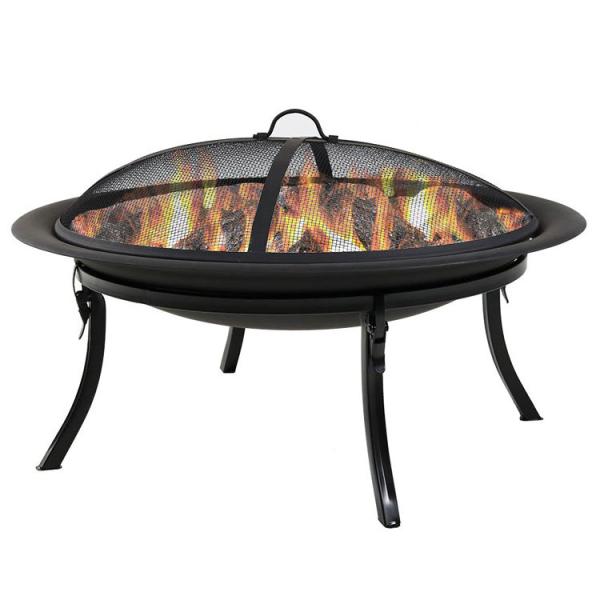 Outdoor Patio Backyard Garden Bonfire Camping Round Metal Fire Pit Bowl with