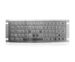 China Industrial Kiosk Mini Stainless Steel Metal Keyboard With USB And Rear Panel Mounting factory