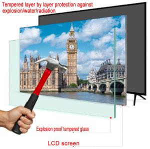 China 55-110 Inch Television With Tempered Glass Eye Protection factory