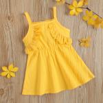 Sleeveless Casual Children'S Dress Clothing Solid Color Casual Dresses Medium