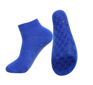 China Blue Unisex Non Slip Grip Socks Trampoline Park Ankle Socks Sports direct factory