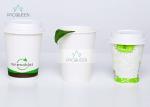 White Hot Beverage Paper Cups , Biodegradable Drinking Cups Custom Flexco