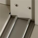 Metal Glass Door Filing Cabinet Steel Book Display Shelf For Living Room