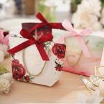 Custom Logo Printed Paper Carrier Bags Luxury Wedding Gift Bags With Ribbon