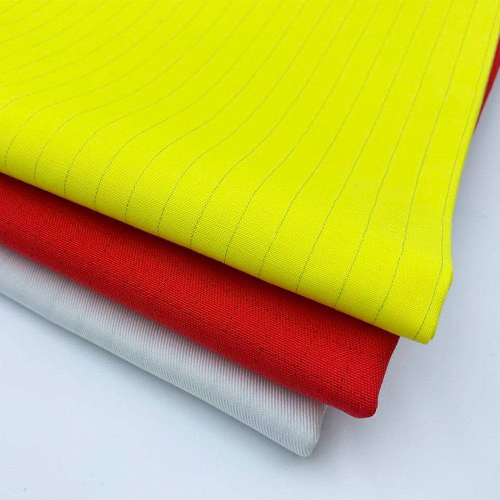 Poly Cotton Woven Functional Workwear Fabric Anti Static WOP FR Finish