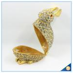Handcraft Metal Rabbit Shape Trinket Box Full Of Rhinestone Lucky jewelry Box