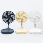 Hebronfan Large Battery Operated Rechargeable Stand Air Folding Telescopic Fan