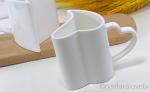 Fine Bone Lover Thermal Cup Novelty Espresso Cups Heart Shaped Porcelain Cup
