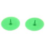 Round Shape Silicone Rubber Exhaust Valve Diaphragm Dia 24mm Shore A 50 Green