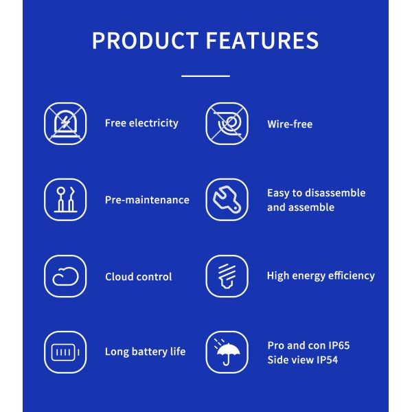 Outdoor Solar Light Pole LED Display with 2-5 Years Warranty 100000 Hours Life Span and Energy Saving
