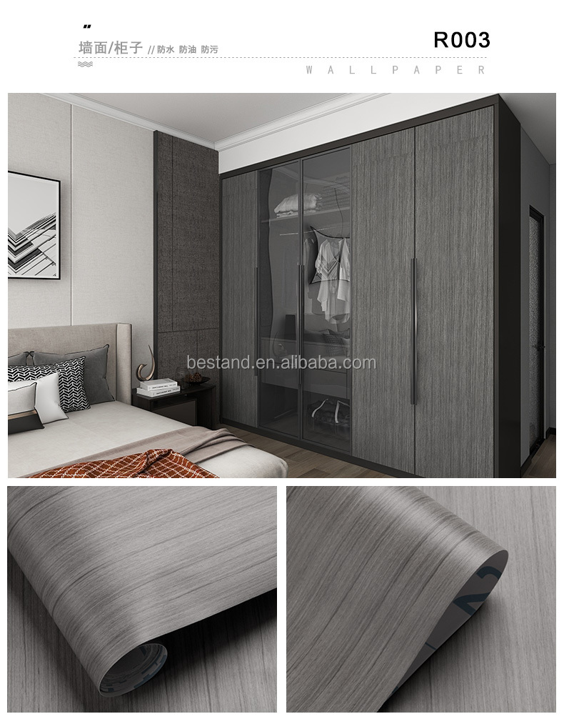 1.22x50m Self Adhesive PVC Film Roll and PVC Lamination Film for Furniture Wood Grain Design