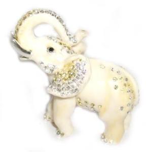 China Elephant Metal Crystal Rhinestone Jewelry Box Trinket Boxes factory