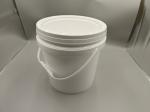Series 7 Plastic Round Buckets white,tangerine 15L